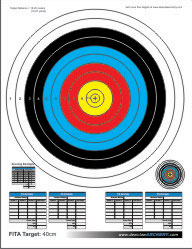Kunzite Archery Paper Target for Shooting Bullseye Archery Target 40×40cm/16×16-10 Pcs 
